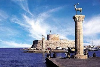 Вид на набережную города Родос
