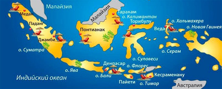 Карта Индонезии
