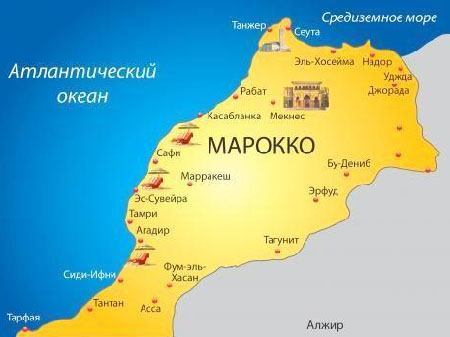 Карта Марокко